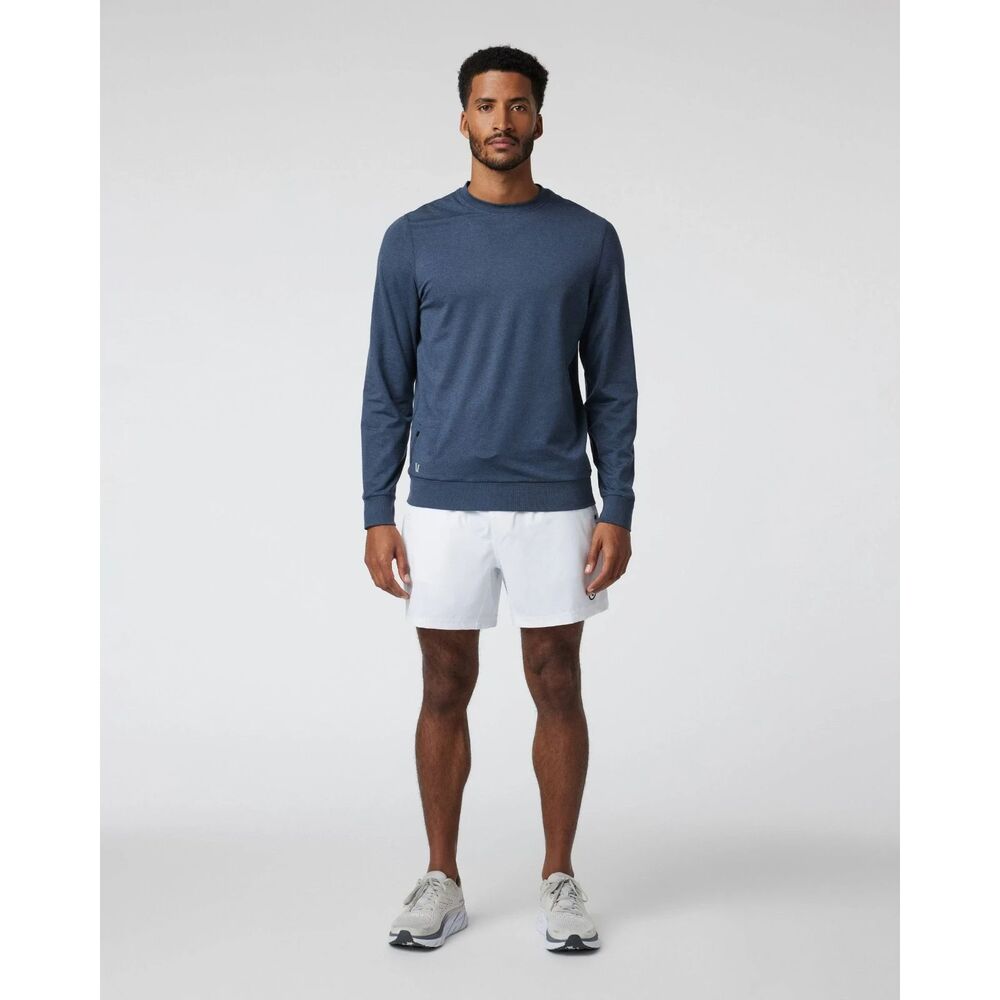 Vuori V224 Ponto Pullover shirt Top Long sleeve blue navy Men's Size medium